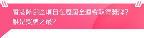 香港隊哪些項目在歷屆全運會取得獎牌？ 誰是獎牌之最？